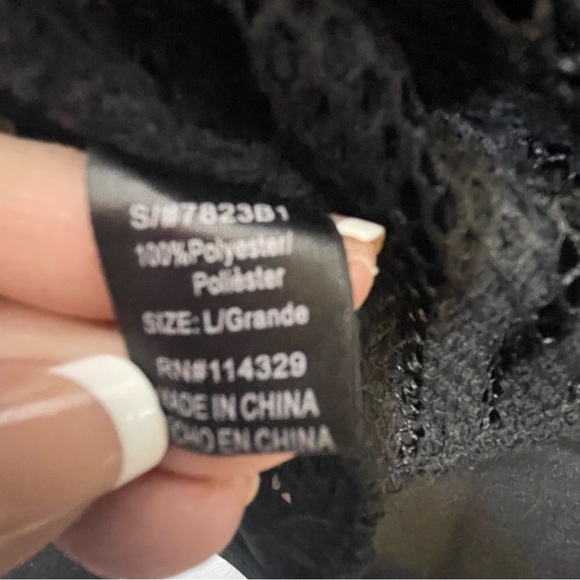 Poetry Black Jacket Size L Juniors Asymmetrical Zipper  Biker Goth Witchy - Picture 9 of 12